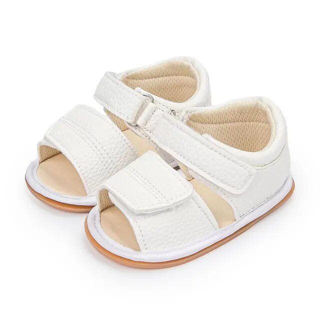 Sunny-Strap Baby Sandals Shoes + Socks Baby Boujee White 0-6M 