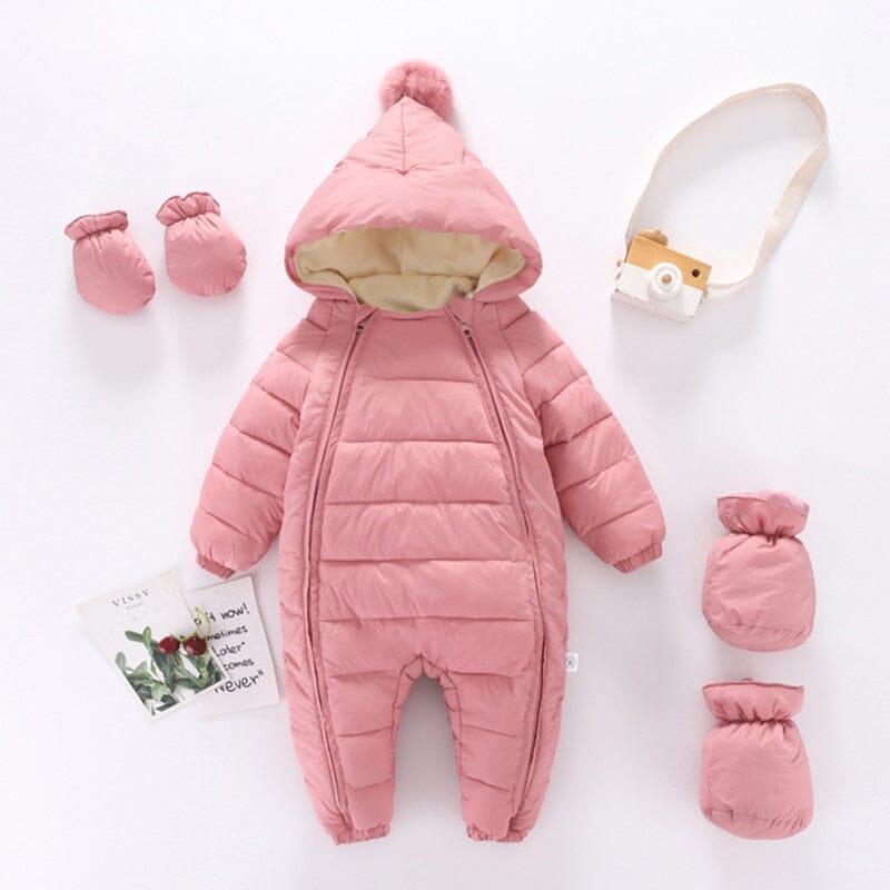 Polar Puff Jumpsuit Newborn + Infant Baby Boujee Pink 6M 