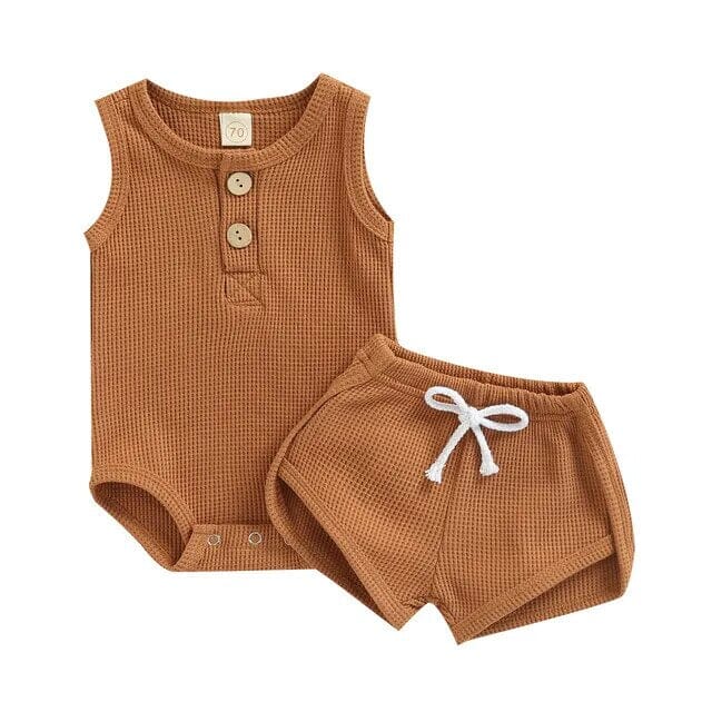 Newborn Baby Girl Summer Outfit Set Girls Clothing Baby Boujee Tan 0-3M 