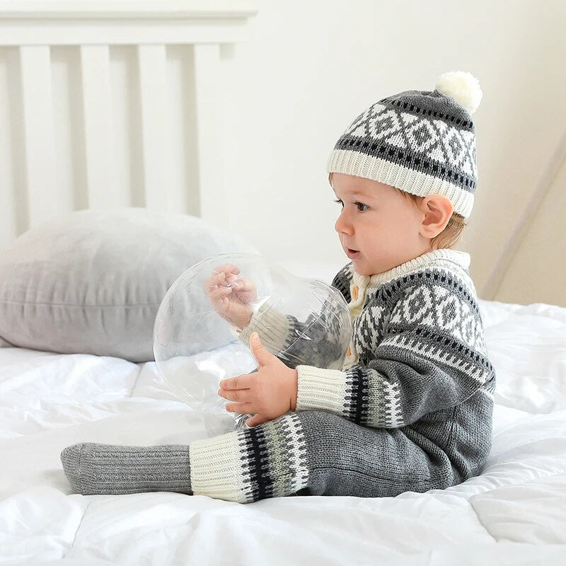 Cozy Winter Baby Romper