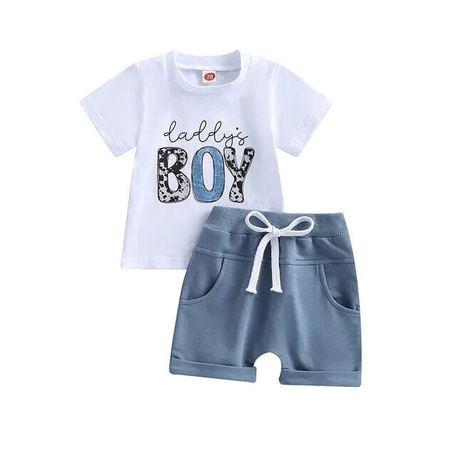 Cute Casual Outfit Boys Clothing Baby Boujee 0-6M Daddys Boy 