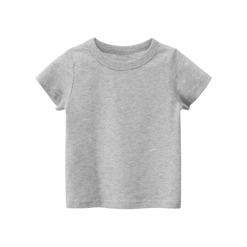 Plain Tee Unisex Clothing Baby Boujee Grey 4Y 