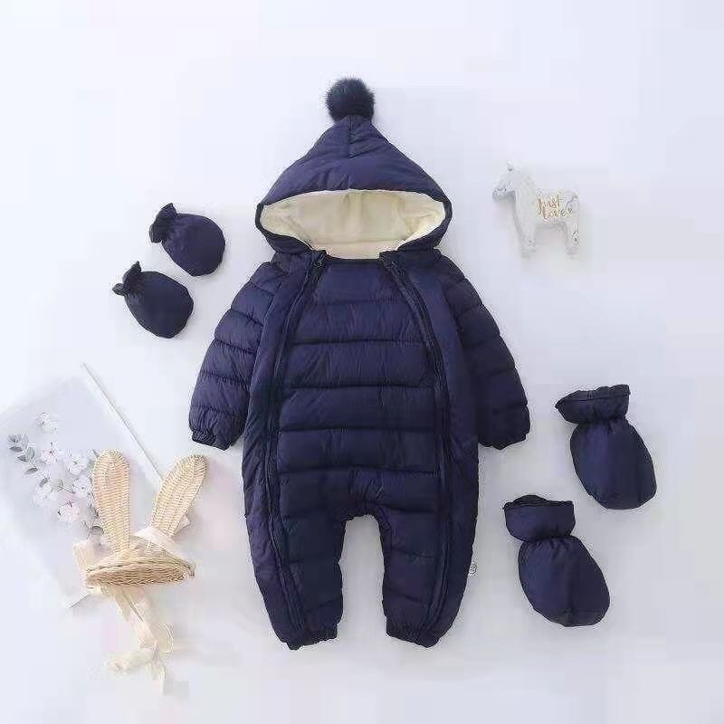 Polar Puff Jumpsuit Newborn + Infant Baby Boujee Blue 6M 